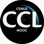 CEMUS Climate Change Leadership logotype 2022 with Earth lit up by city lights with dawn approching from the east